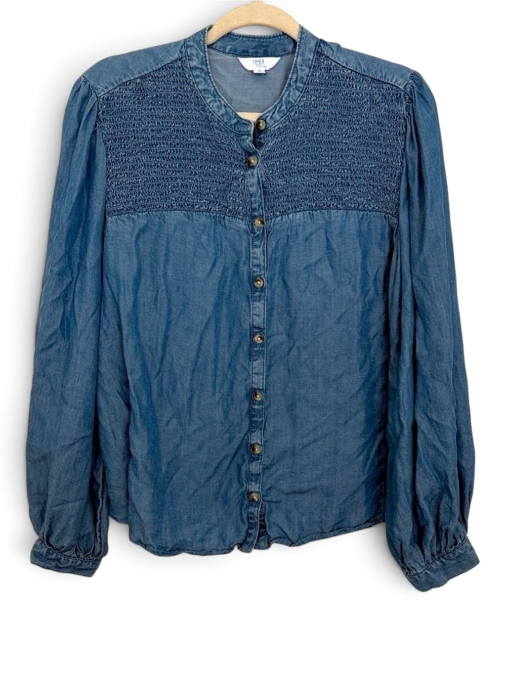 Time and Tru Blue Button-Down Shirt size 16/18